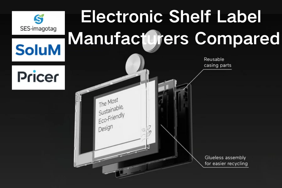 د بریښنایی شیلف لیبل جوړونکي پرتله کول: SES{0}} imagotag vs SoluM vs Pricer
